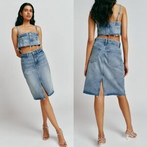Reformation Dyani
Denim Midi Skirt - Price Firm